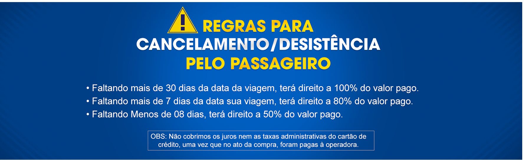 Regras de Cancelamento