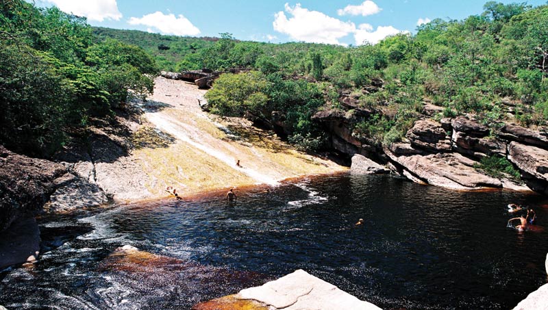 Cachoeira do Mosquito + Ribeirão do Meio + Poço Azul + Lençóis: Chapada Diamantina