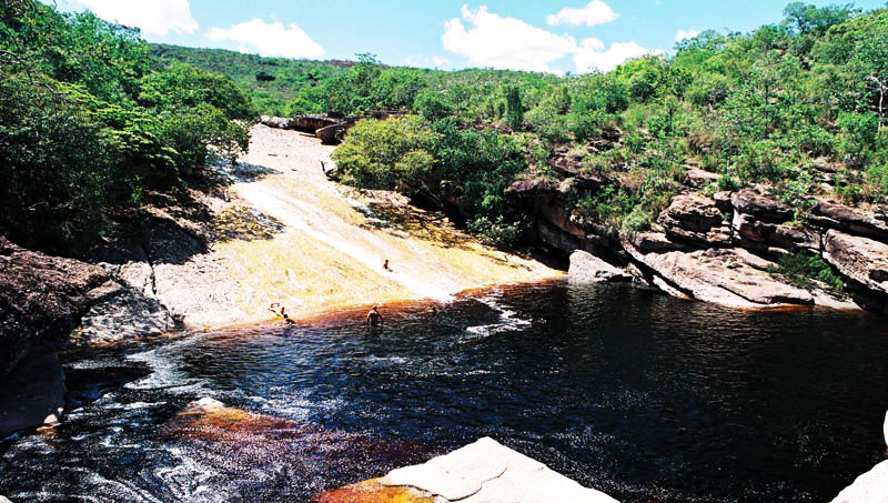 Cachoeira do Mosquito + Ribeirão do Meio + Poço Azul + Lençóis: Chapada Diamantina